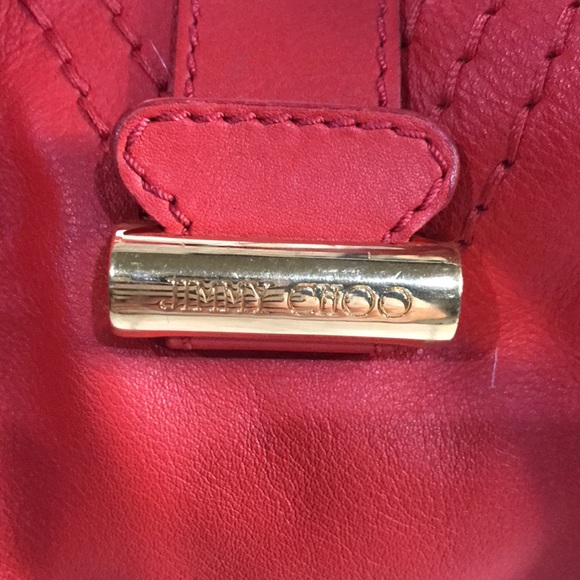 Jimmy Choo Red Leather Handle Bag - Picture 6 of 16